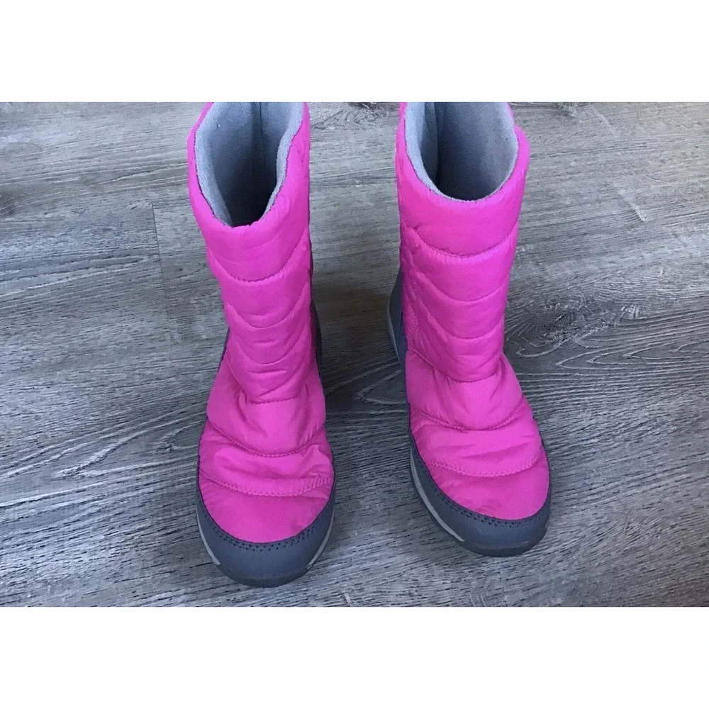 Sorel Youth Girls Size 7 Winter Snow Boots Big Kid Youth Pink/Gray NY1896-695